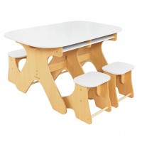 Masuta Archers Alba Copii cu 4 Scaune Extensiblile Kidkraft Masuta Archers Alba Copii cu 4 Scaune Extensiblile Kidkraft
